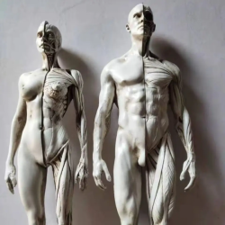 Художественная скелетно-мышечная анатомическая модель человека,  30см UL-Y208